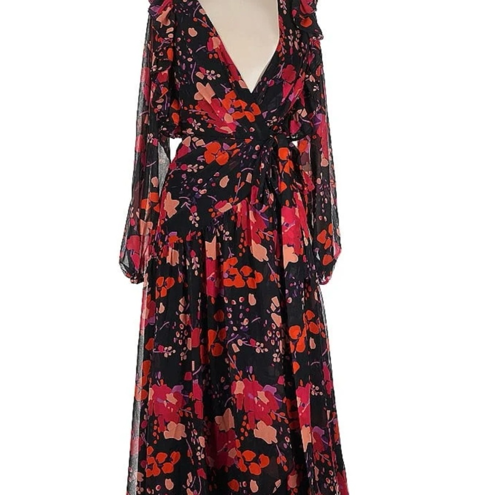 SLATE AND WILLOW FLORAL MIDI WRAP DRESS- EUC- XXL - Picture 7 of 16